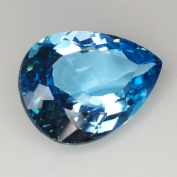 22.67ct Blautopas birnenschliff 21.3x15.8mm