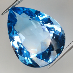 22.67ct Blautopas birnenschliff 21.3x15.8mm