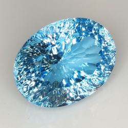 20.98ct Blue Topaz oval cut 18.2x13.7mm