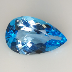 19.14ct Blautopas birnenschliff 22.3x13.7mm