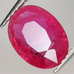 1.72ct Ruby oval cut 9.0x6.7mm