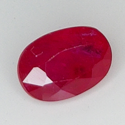 1.11ct Ruby oval cut 7.0x4.8mm