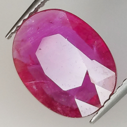 2.25ct Ruby oval cut 10.6x8.1mm