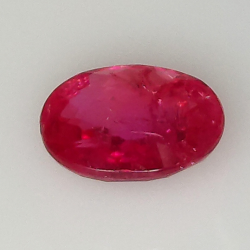 1.30ct Ruby oval cut 7.4x6.4mm