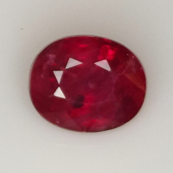 2.16ct Ruby oval cut 7.9x6.4mm