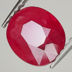 1.46ct Ruby oval cut 7.5x6.4mm