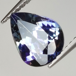 1.72ct Tanzanite pear cut 8.9x7.0mm