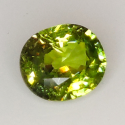 0.66ct Grenat Démantoïde coupe ovale 5.7x4.8mm