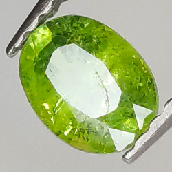 0.67ct Grenat Démantoïde coupe ovale 5.9x4.3mm