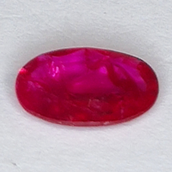 0.82ct Ruby oval cut 7.9x5.1mm