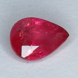 1.53ct Rubis coupe poire 8.2x5.9mm