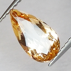 1.29ct Topaze impériale coupe poire 9.4x5.2mm