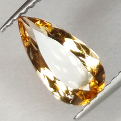 1.12ct Topaze impériale coupe poire 10.1x5.1mm