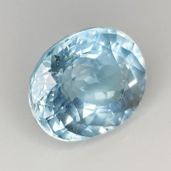 4.52ct Acquamarina taglio ovale 11.6x9.2mm