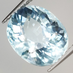 4.52ct Acquamarina taglio ovale 11.6x9.2mm