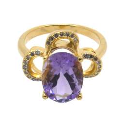 Amethyst & 925 Sterling Silver Ring