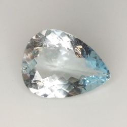 3.60ct Acquamarina taglio pera 13.2x10.0mm