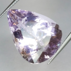 18.21ct Kunzite pear cut 20.0x15.1mm