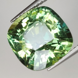 5.82ct Apatite Verde taglio cuscino 10.5x10.5mm