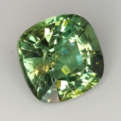 5.82ct Apatite Verde taglio cuscino 10.5x10.5mm