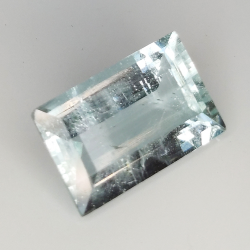 7.52ct Aigue-marine coupe rectangulaire 15.8x10.2mm