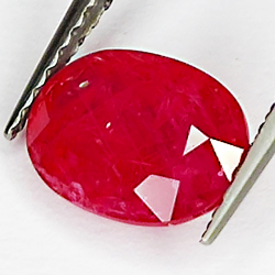 1.64ct Ruby oval cut 8x7mm