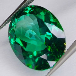 12.68ct Green Topaz oval cut 15.8x12.4mm