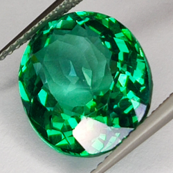 9.81ct Green Topaz oval cut 14.0x11.9mm