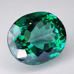 11.81ct Green Topaz oval cut 14.1x11.7mm