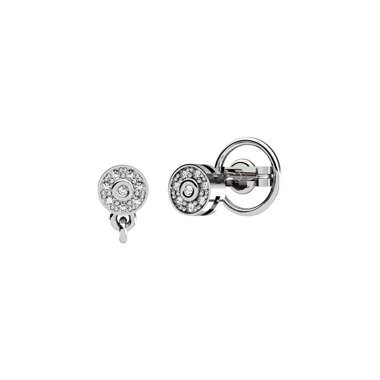 Cz. & 925 Sterling Silver Earrings