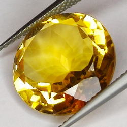 8,33ct Citrin rundschliff 14x14mm