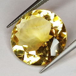 6,99ct Citrin rundschliff 14x14mm