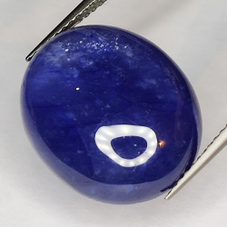 20.81ct Saphir Bleu cabochon ovale 18x14mm