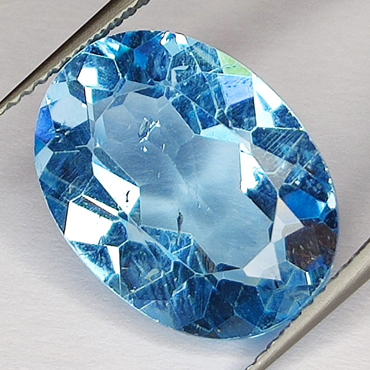 10.63ct Blue Topaz oval cut 16.1x12.2mm