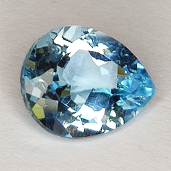 3.81ct Blautopas birnenschliff 11.3x8.9mm