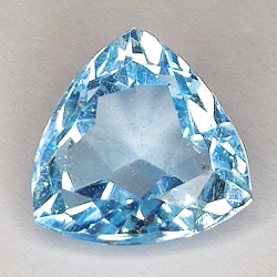 7.32ct Blue Topaz trilliant cut 12.4x12.0mm