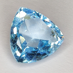 7,32ct Blauer Topas trilliant schliff 12.4x12.0mm