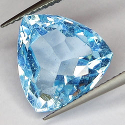 7,32ct Blauer Topas trilliant schliff 12.4x12.0mm