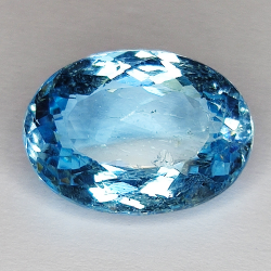 17.26ct Blue Topaz oval cut 18.2x13.2mm