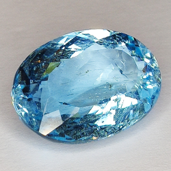 17.26ct Blue Topaz oval cut 18.2x13.2mm