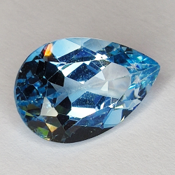 7.03ct Blautopas birnenschliff 15.0x9.9mm