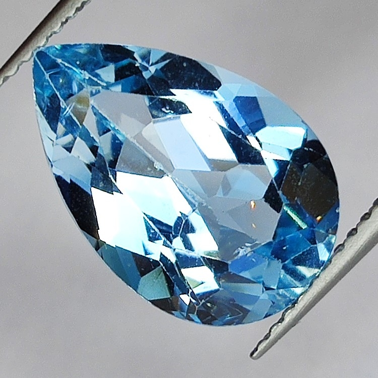 7.03ct Topazio Blu taglio pera 15.0x9.9mm