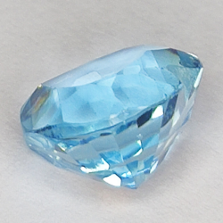 5.33ct Topazio Blu taglio cuore 10.2x10.1mm