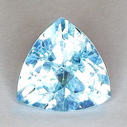 7.73ct Topacio Azul talla trilliant 12.3x12.2mm