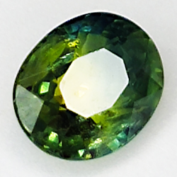 1.24ct Zaffiro Verde taglio ovale 7.0x5.8mm