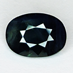 1.08ct Bleue Saphir coupe ovale 7.1x5.1mm