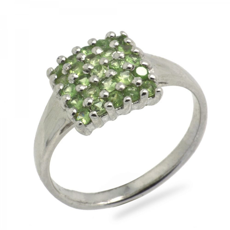 Tsavorite Garnet & 925 Sterling Silver Ring