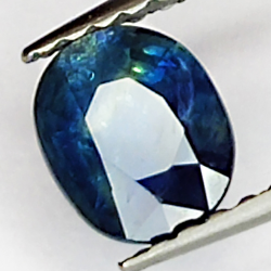 0.75ct Bleue Saphir coupe ovale 5.8x4.8mm