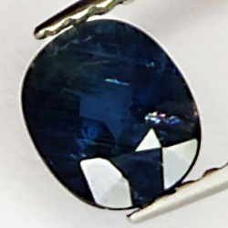 0.91ct Blauer Saphir Ovalschliff 6.0x5.0mm