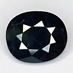 0.95ct Bleue Saphir coupe ovale 5.9x4.9mm